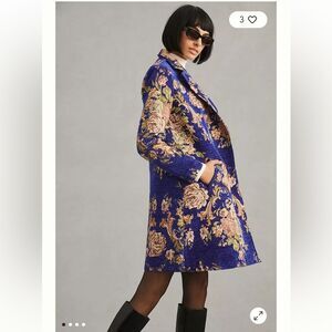 Anthropologie Maeve Brocade Coat